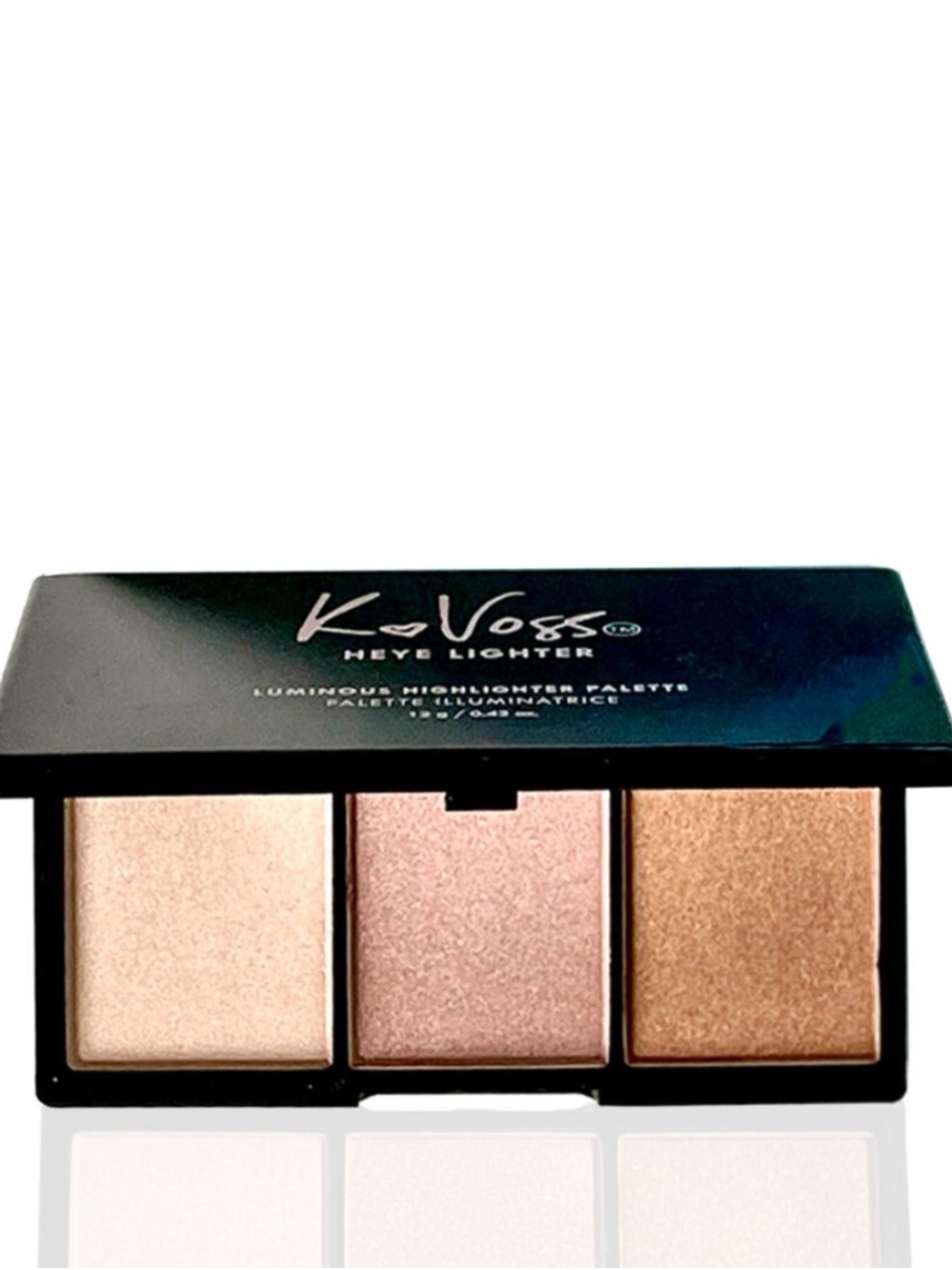 K Voss Heye Lighter Highlighter Palette - Warm Champagne, Rose Gold & Bronze